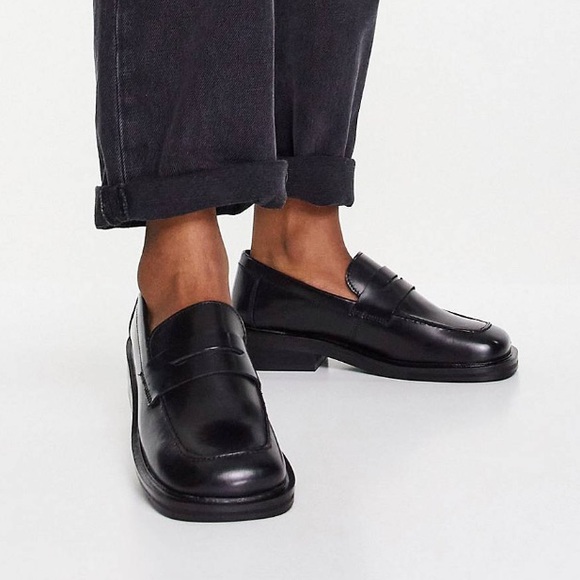 ASOS Shoes - NWT ASOS DESIGN Monthly Leather Loafers in Black
